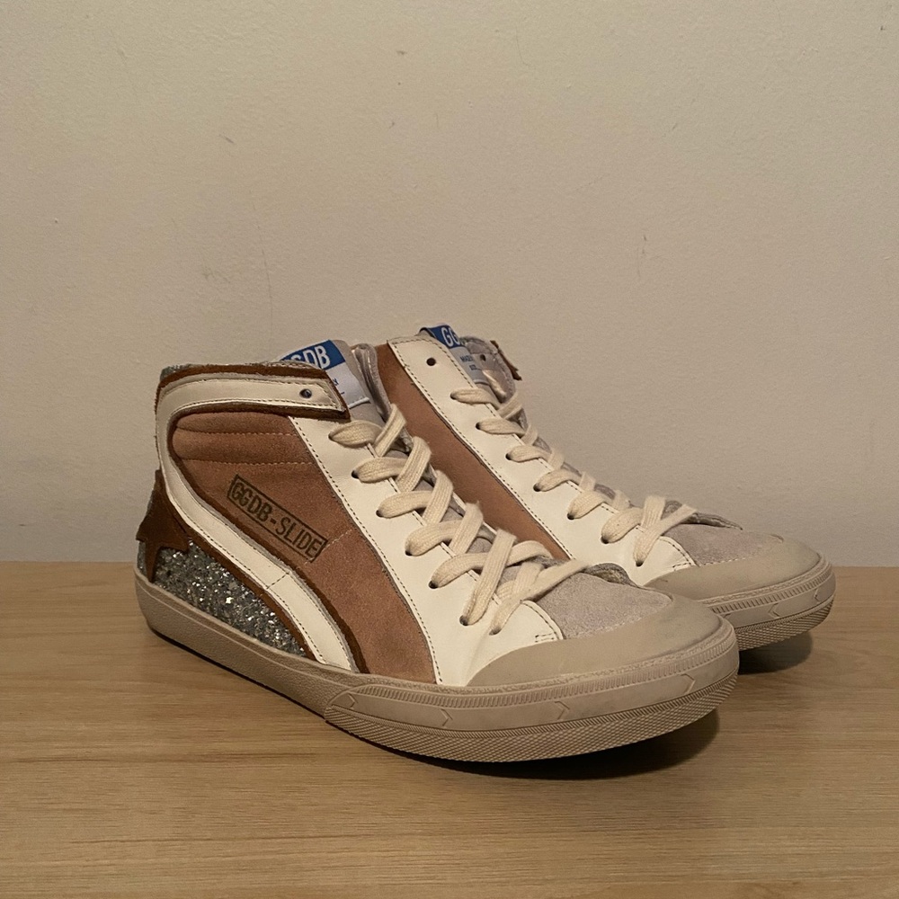 Golden Goose Slide High-Top Sneakers Glitter / Star EU 37 US 7 - Picture 3 of 15